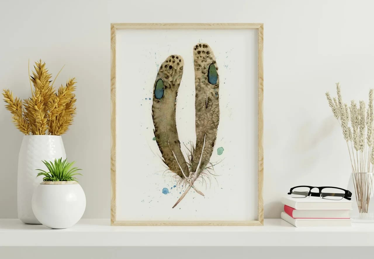 Peacock Pheasant shown in a room setting