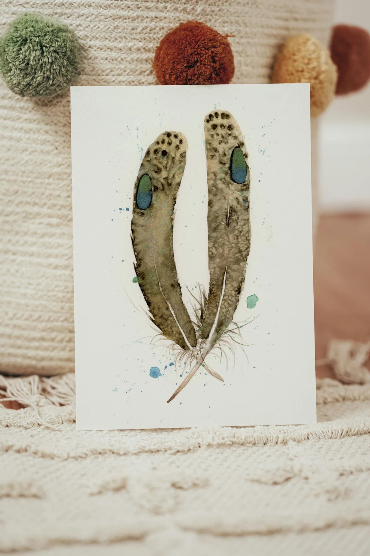 Peacock Pheasant shown in a room setting