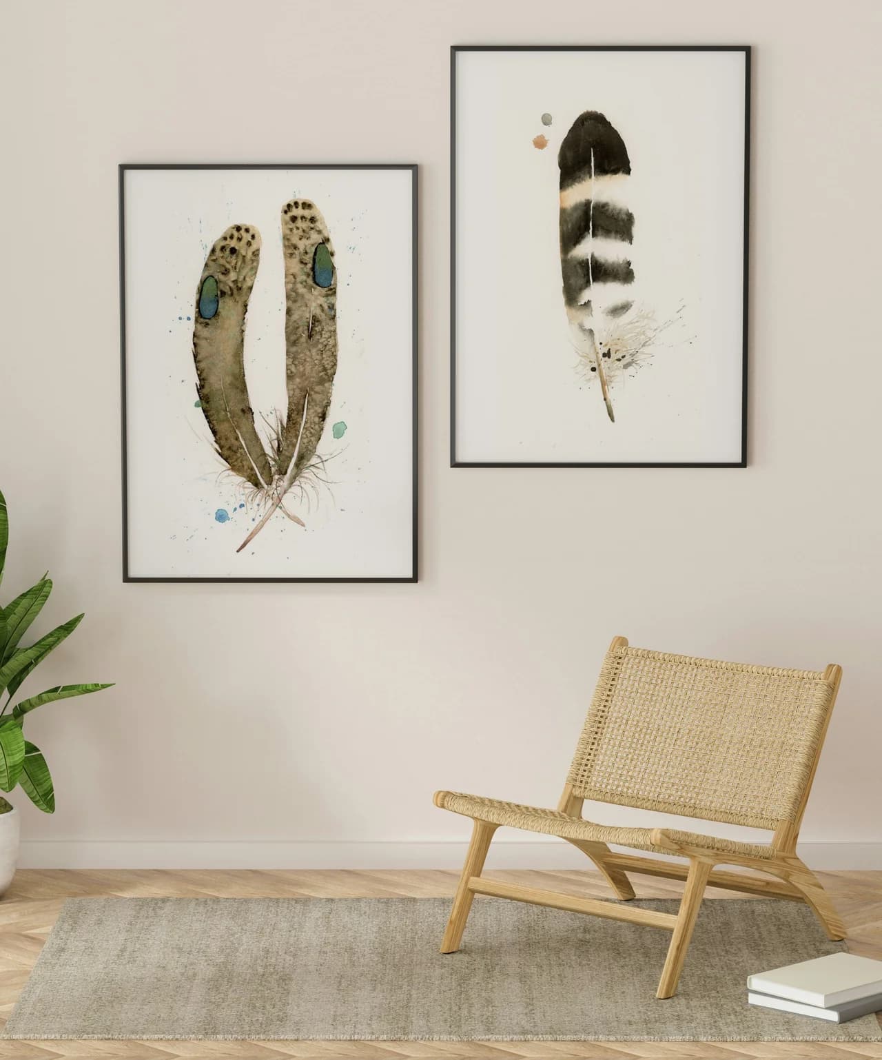 Peacock Pheasant shown in a room setting