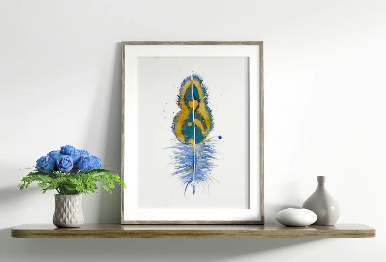 Peacock shown in a room setting