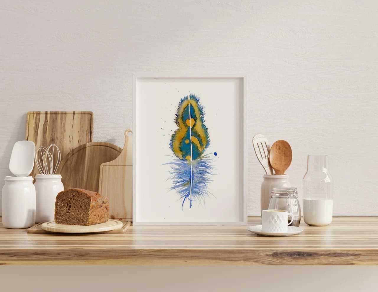 Peacock shown in a room setting