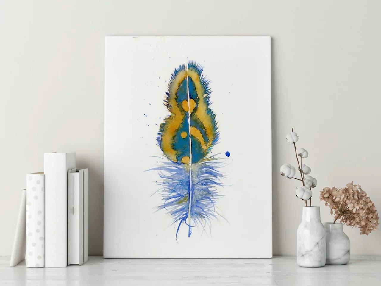 Peacock shown in a room setting
