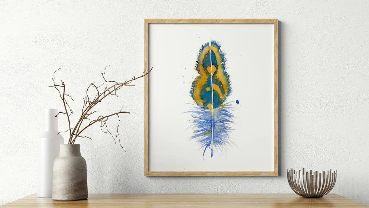 Peacock shown in a room setting