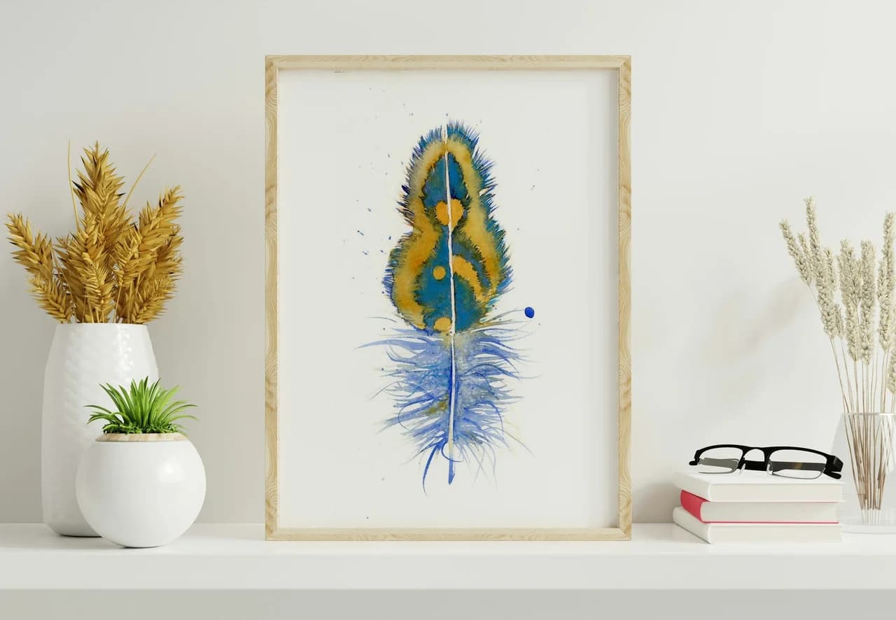Peacock shown in a room setting