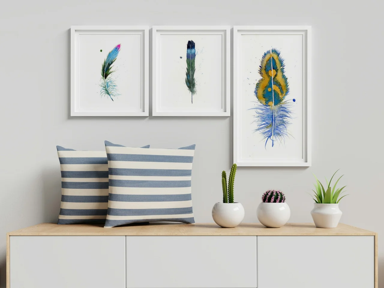 Peacock shown in a room setting