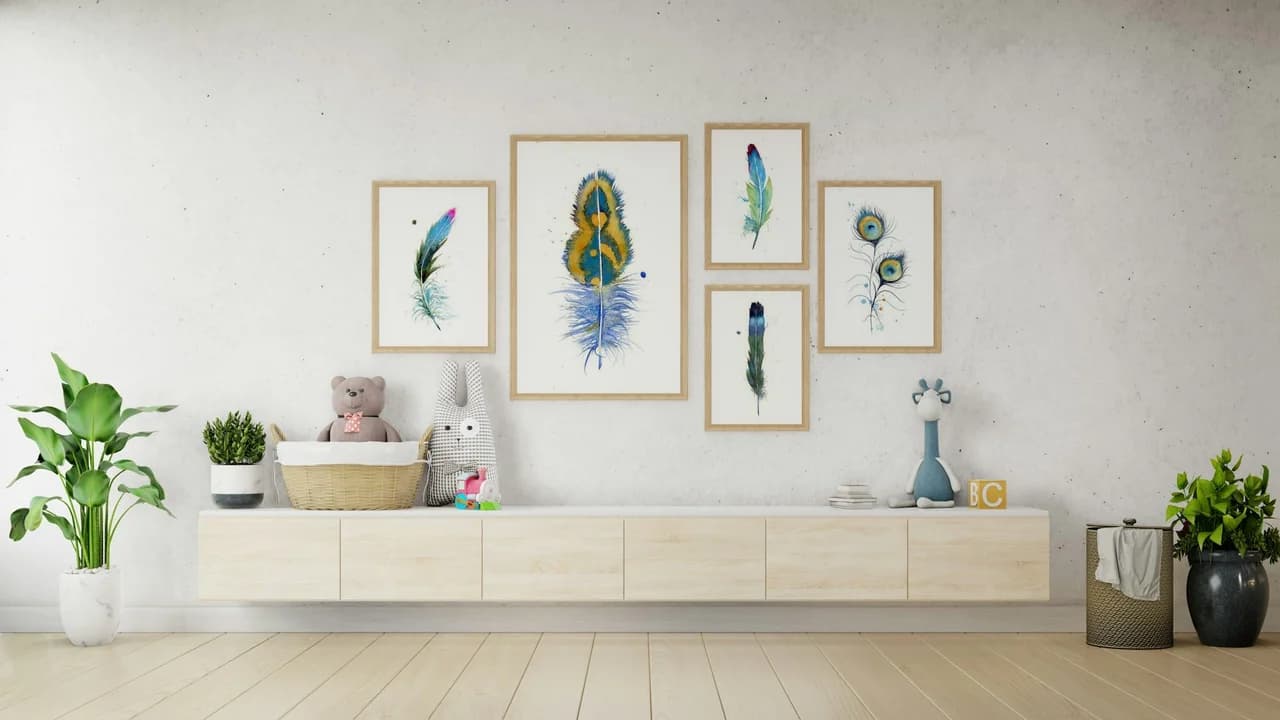 Peacock shown in a room setting