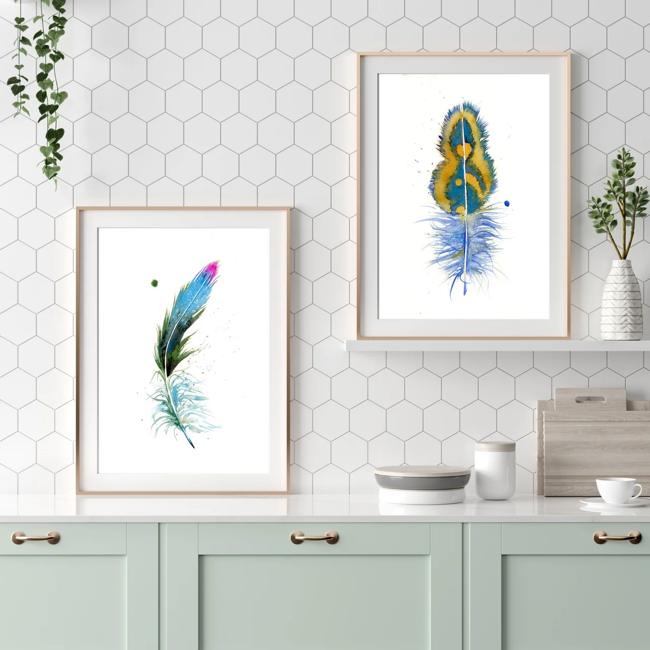 Peacock shown in a room setting