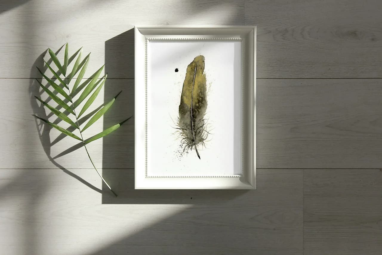 American Goldfinch shown in a room setting