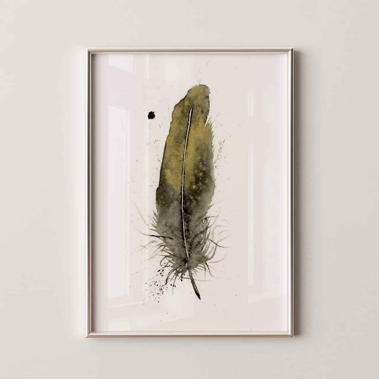 American Goldfinch shown in a room setting