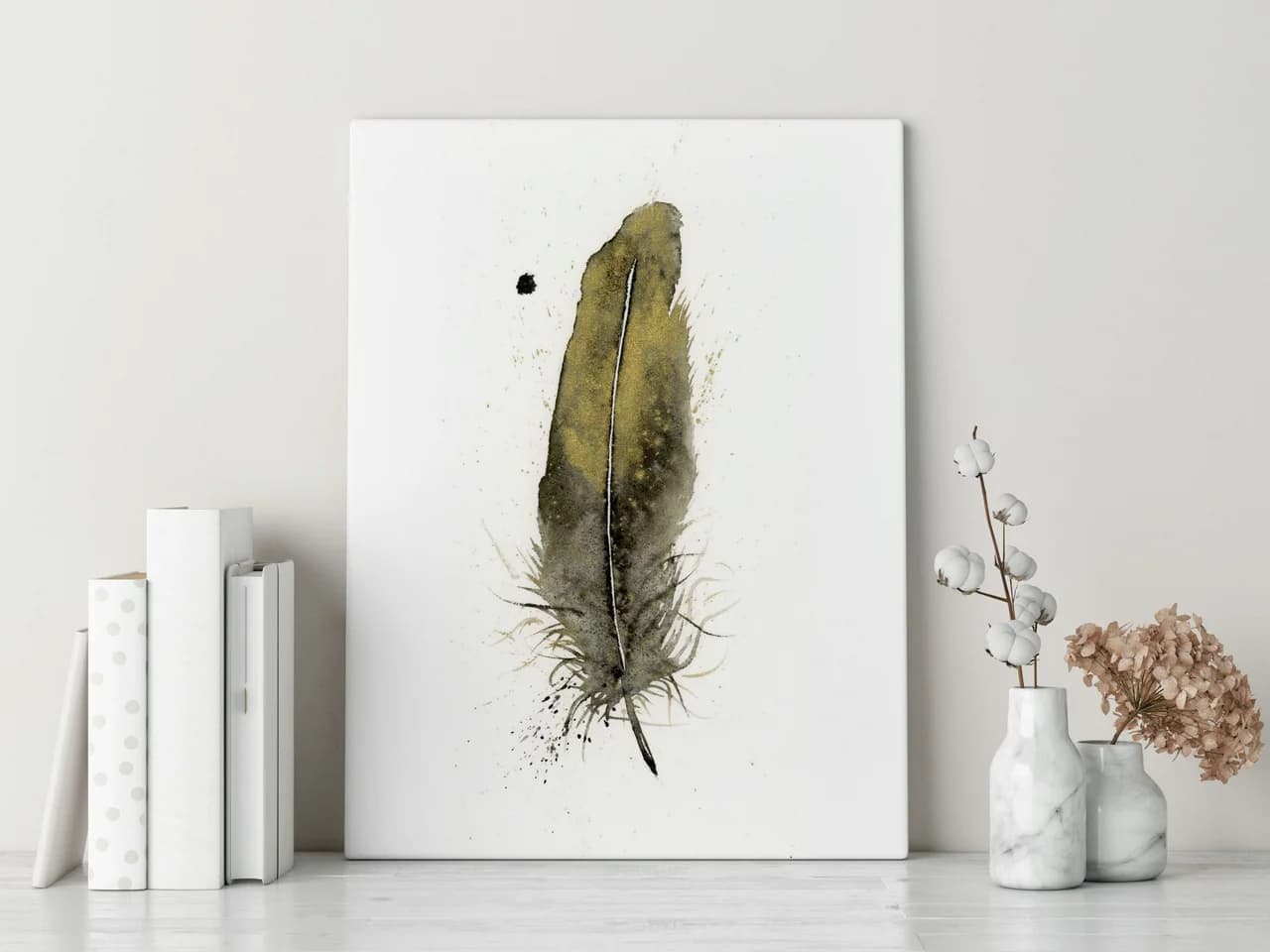 American Goldfinch shown in a room setting
