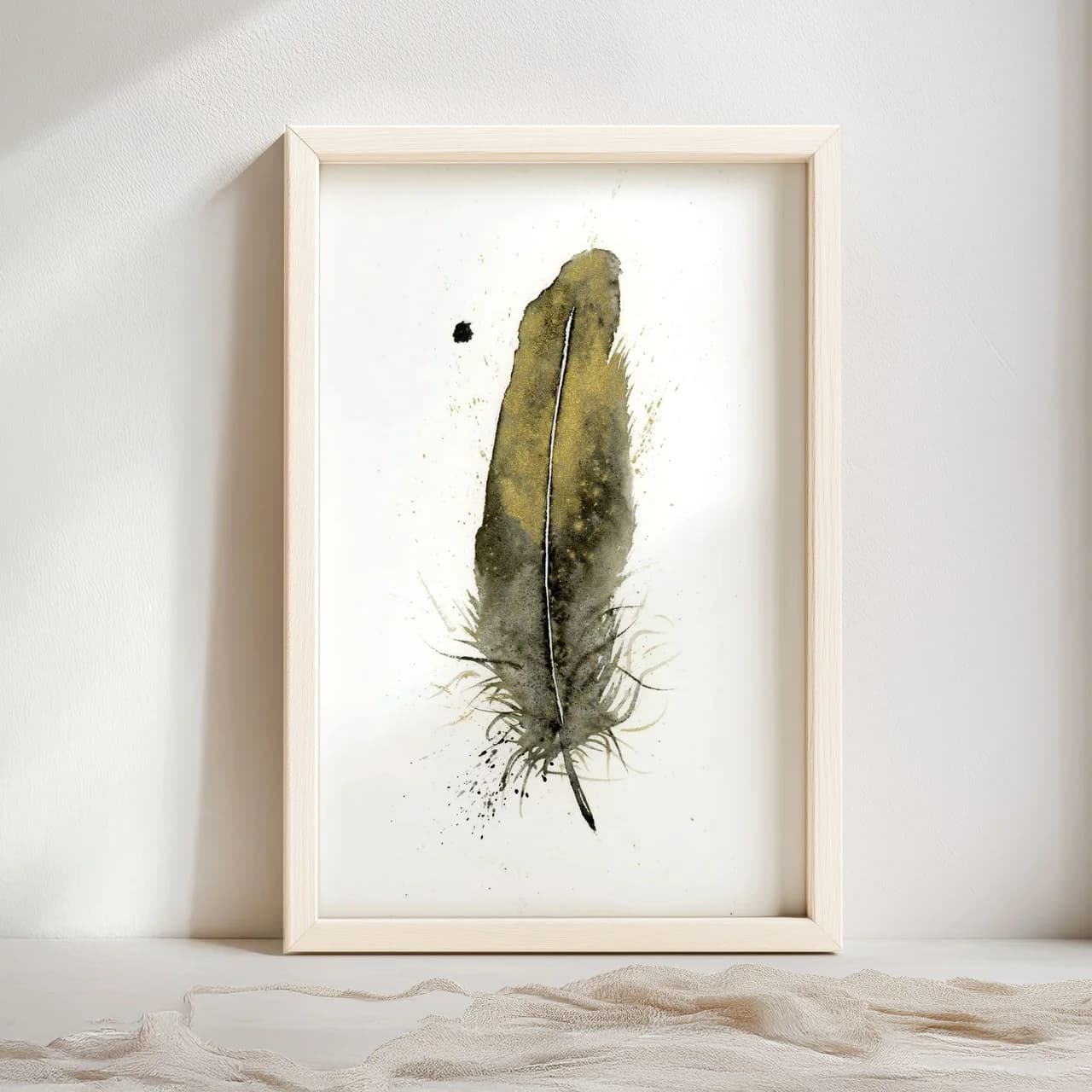 American Goldfinch shown in a room setting