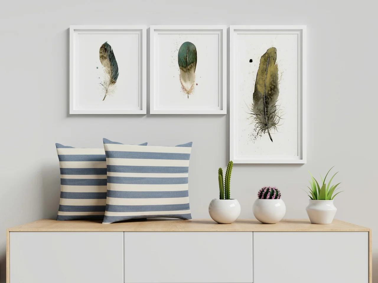 American Goldfinch shown in a room setting