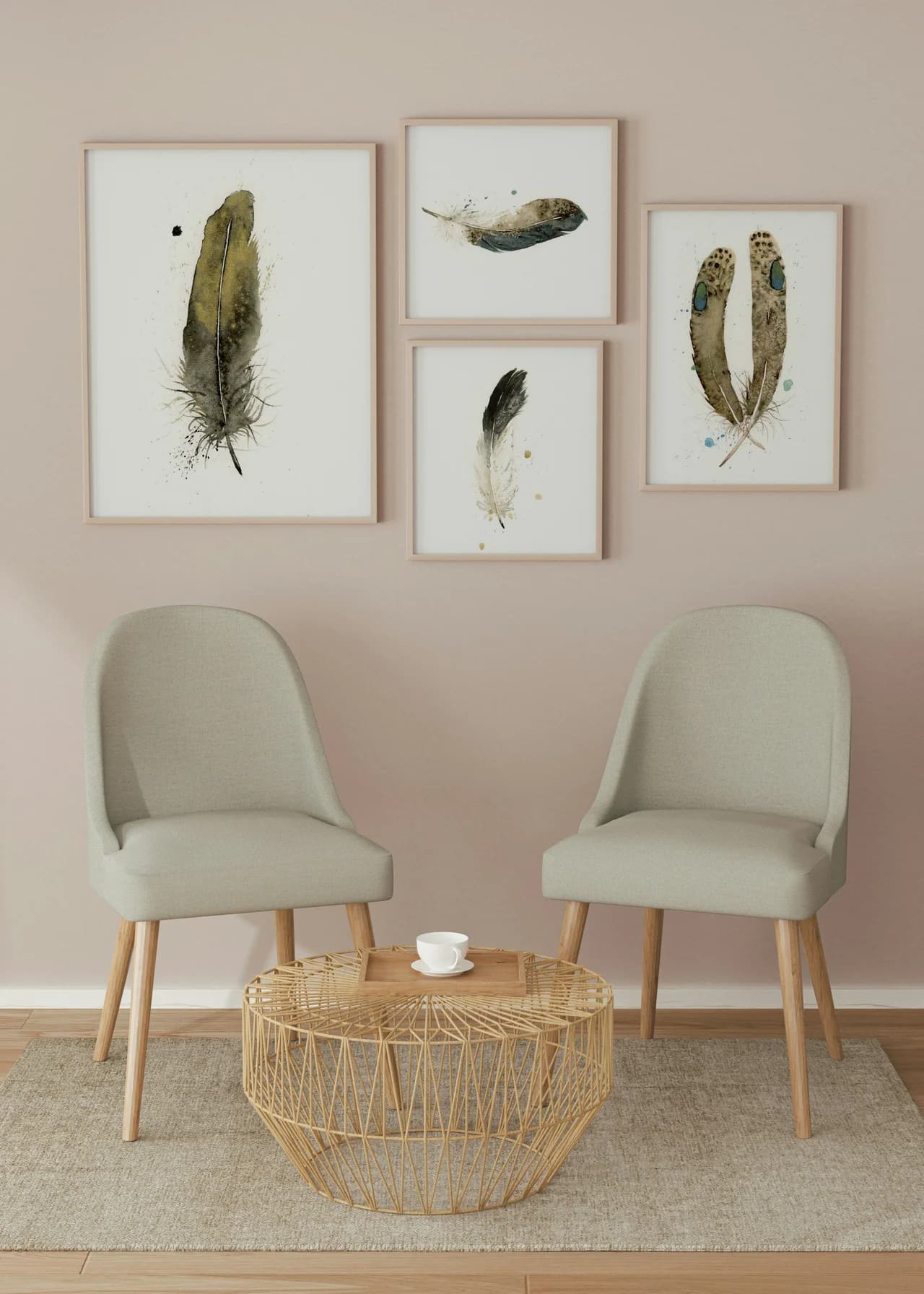 American Goldfinch shown in a room setting