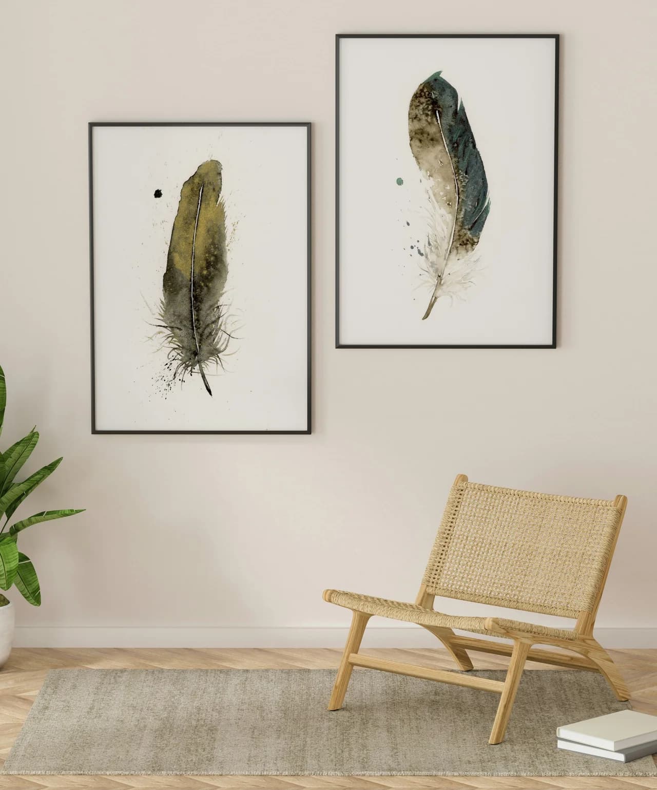 American Goldfinch shown in a room setting
