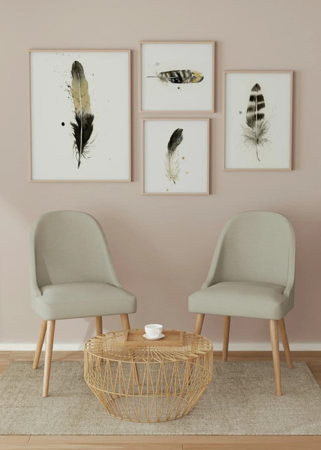 Black-capped Chickadee shown in a room setting