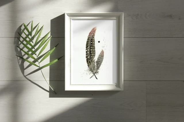 Guinea Fowl shown in a room setting