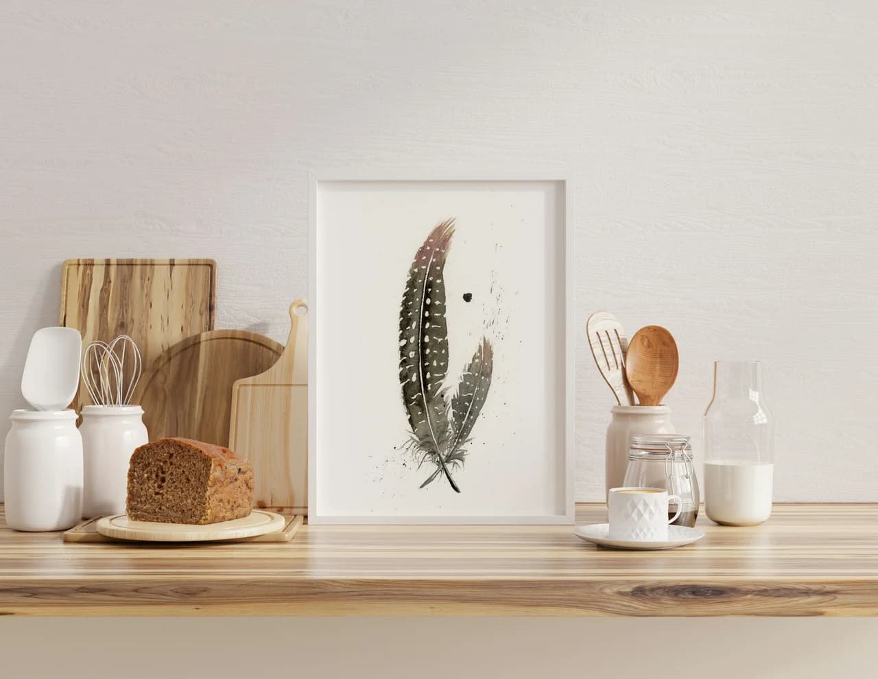 Guinea Fowl shown in a room setting