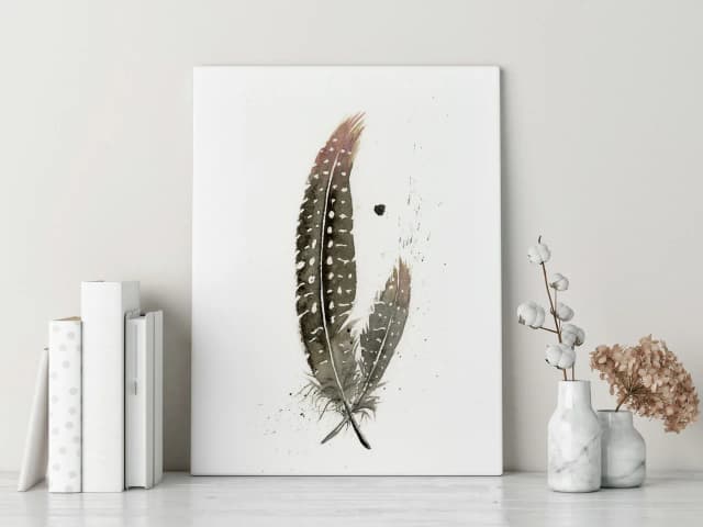 Guinea Fowl shown in a room setting