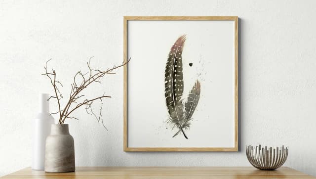 Guinea Fowl shown in a room setting