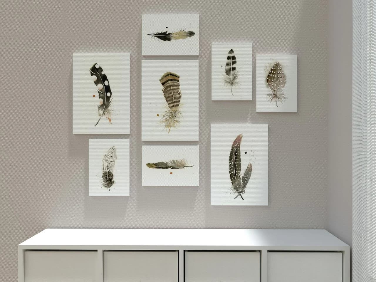Guinea Fowl shown in a room setting