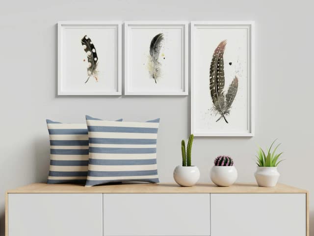 Guinea Fowl shown in a room setting
