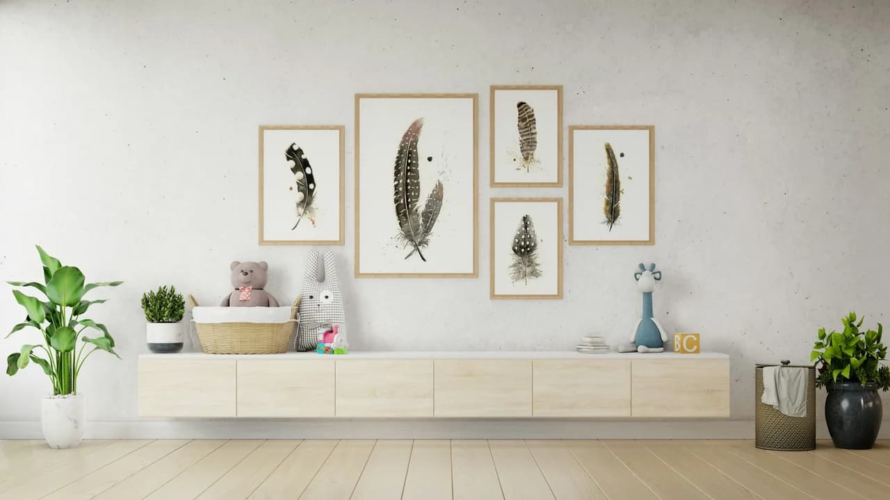Guinea Fowl shown in a room setting