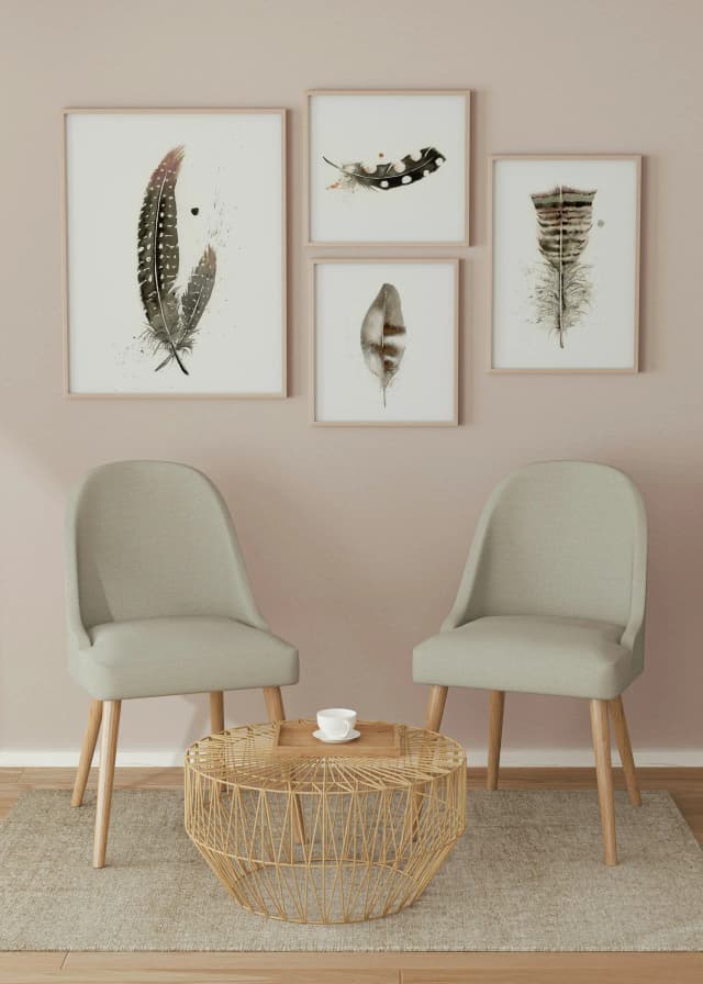 Guinea Fowl shown in a room setting