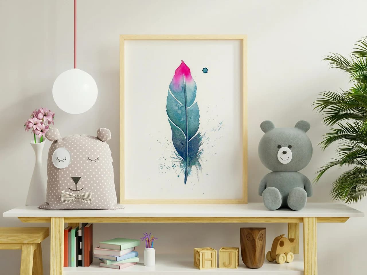 Hummingbird shown in a room setting