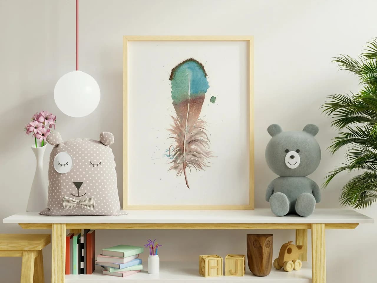 Duck shown in a room setting