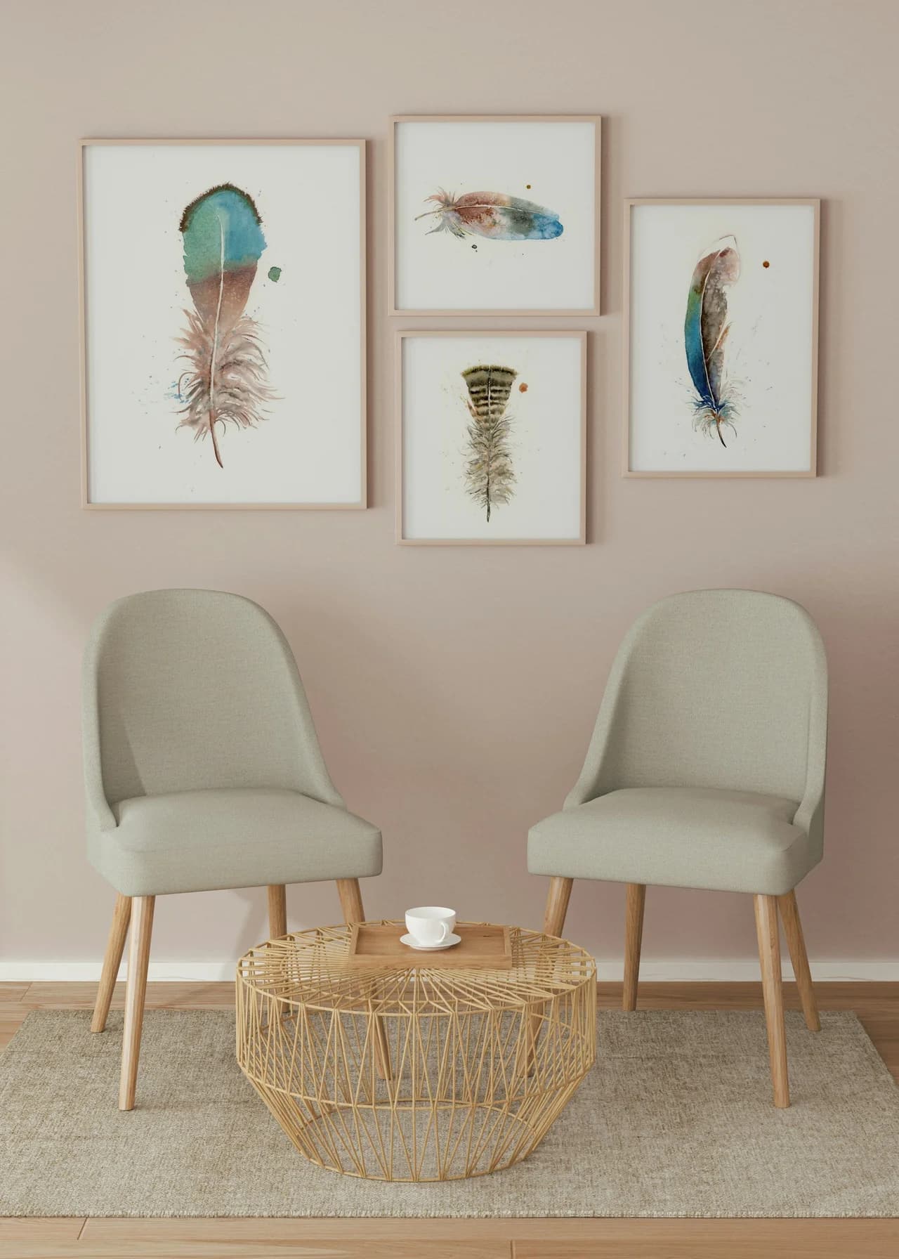 Duck shown in a room setting