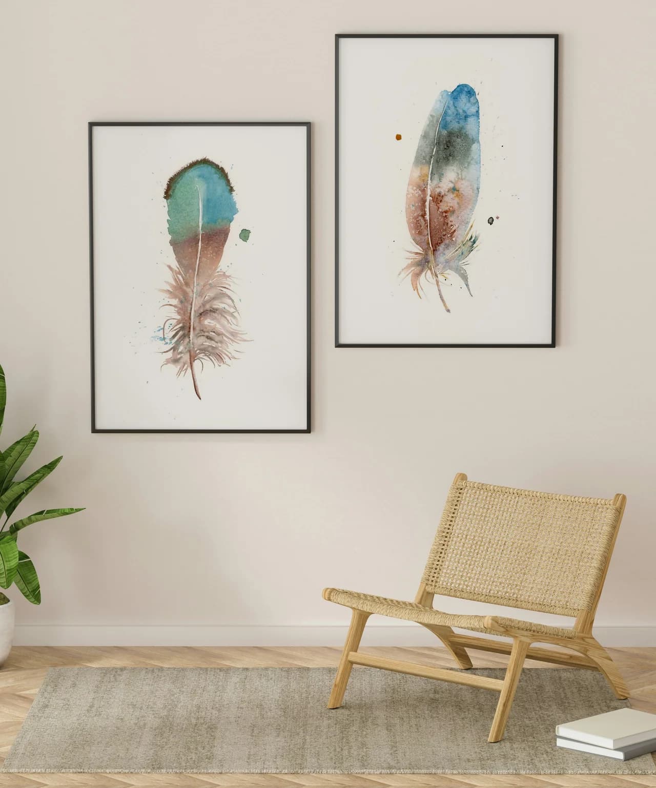 Duck shown in a room setting