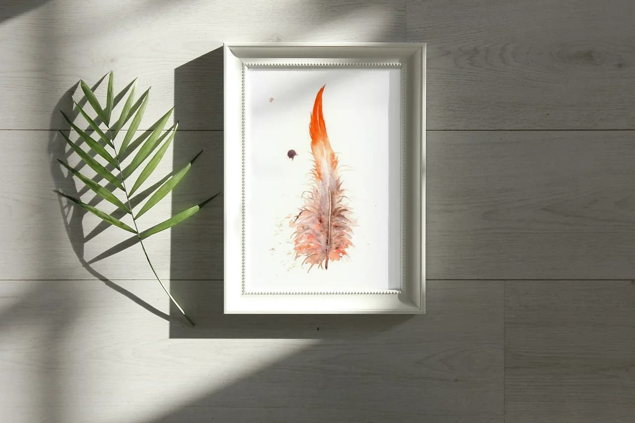 Scarlet Macaw shown in a room setting