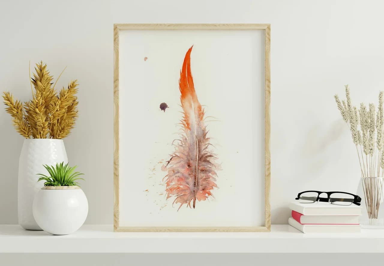 Scarlet Macaw shown in a room setting