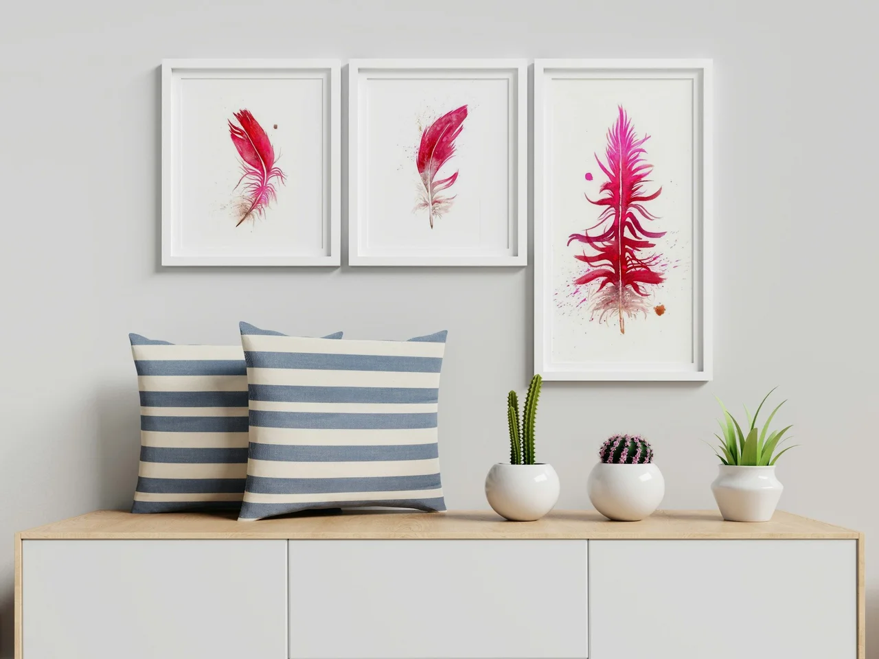 Scarlet Macaw shown in a room setting