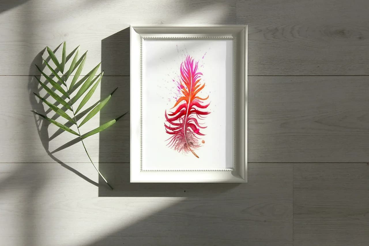 Scarlet Macaw shown in a room setting