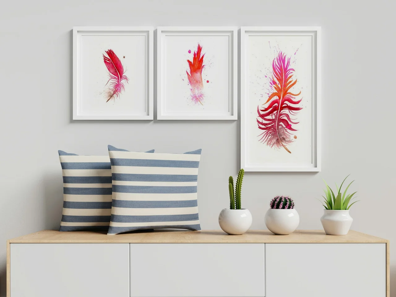 Scarlet Macaw shown in a room setting