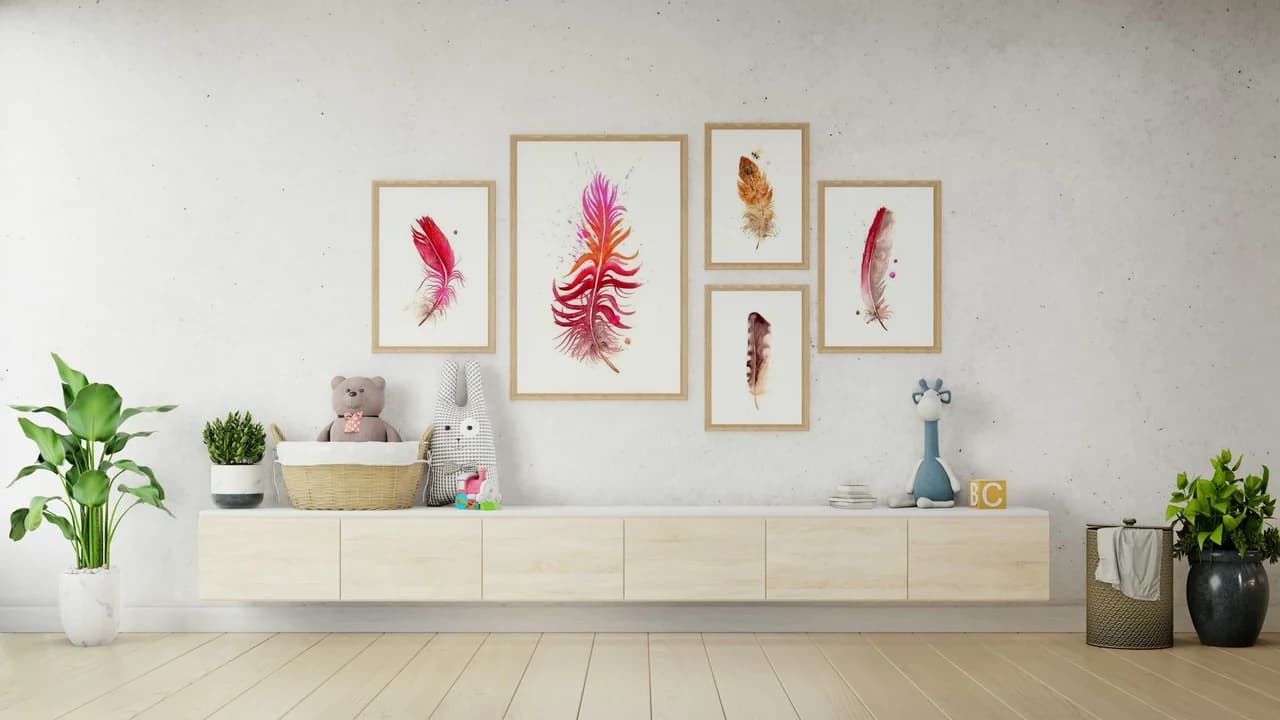 Scarlet Macaw shown in a room setting