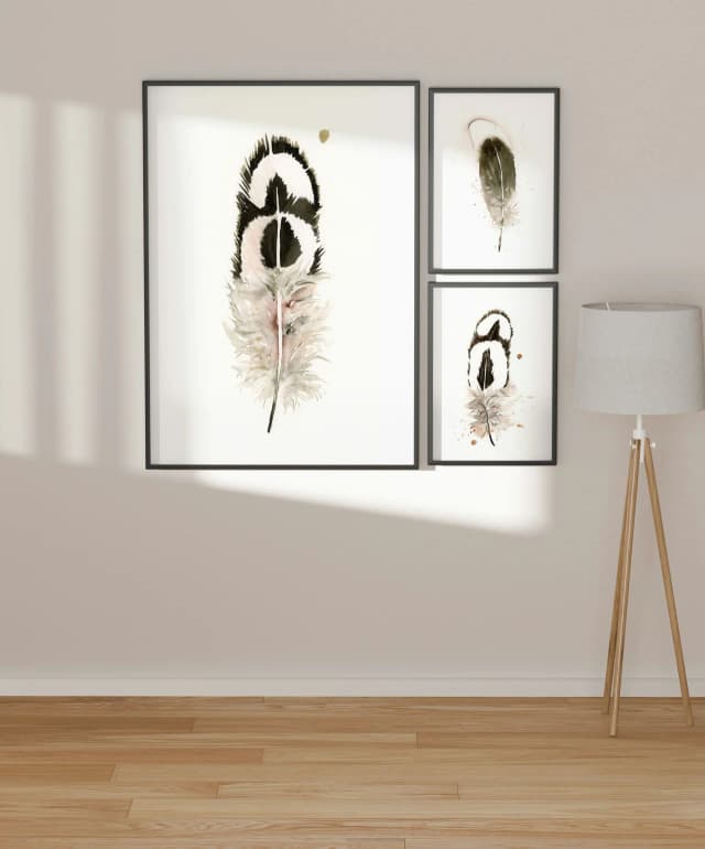 Ostrich shown in a room setting