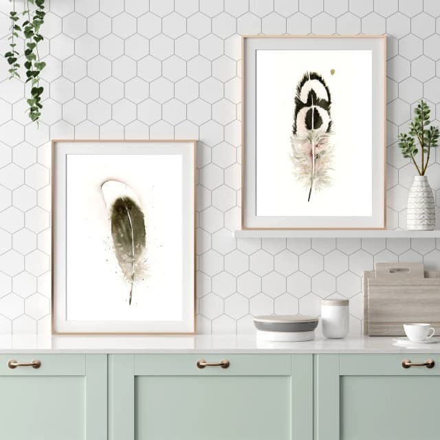 Ostrich shown in a room setting