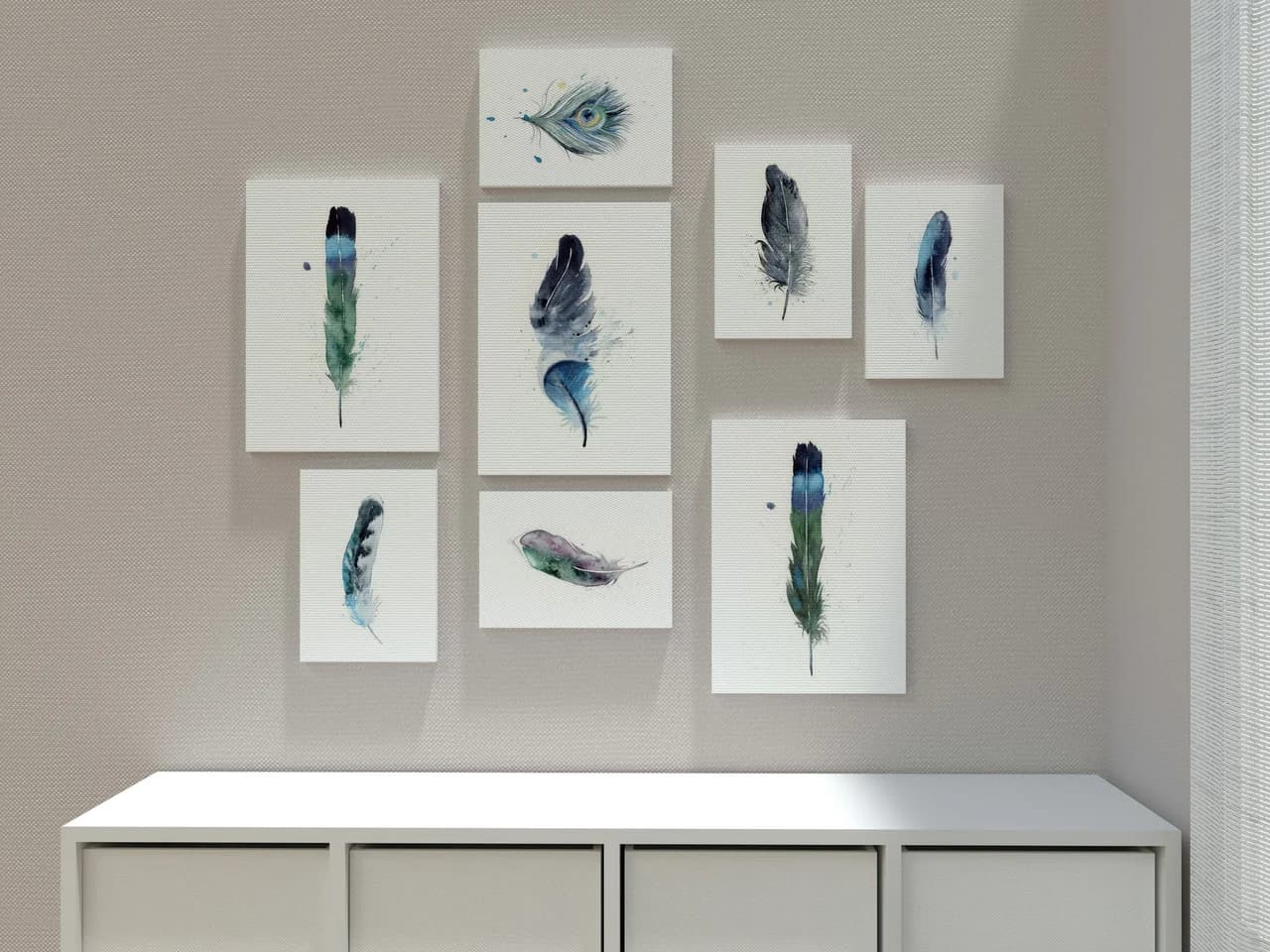 Magpie shown in a room setting