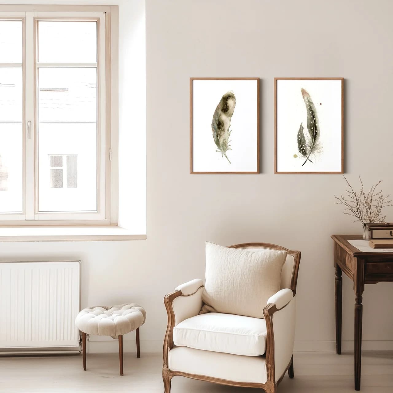 Pied Crow shown in a room setting