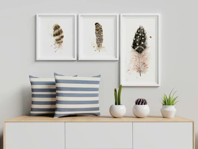Guinea Fowl shown in a room setting