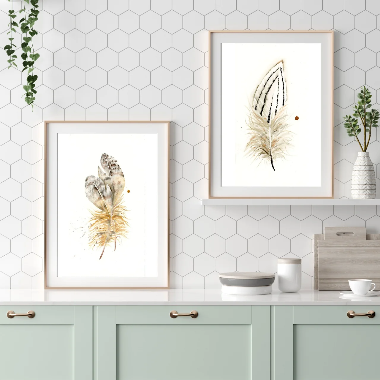 Silver Pheasant shown in a room setting