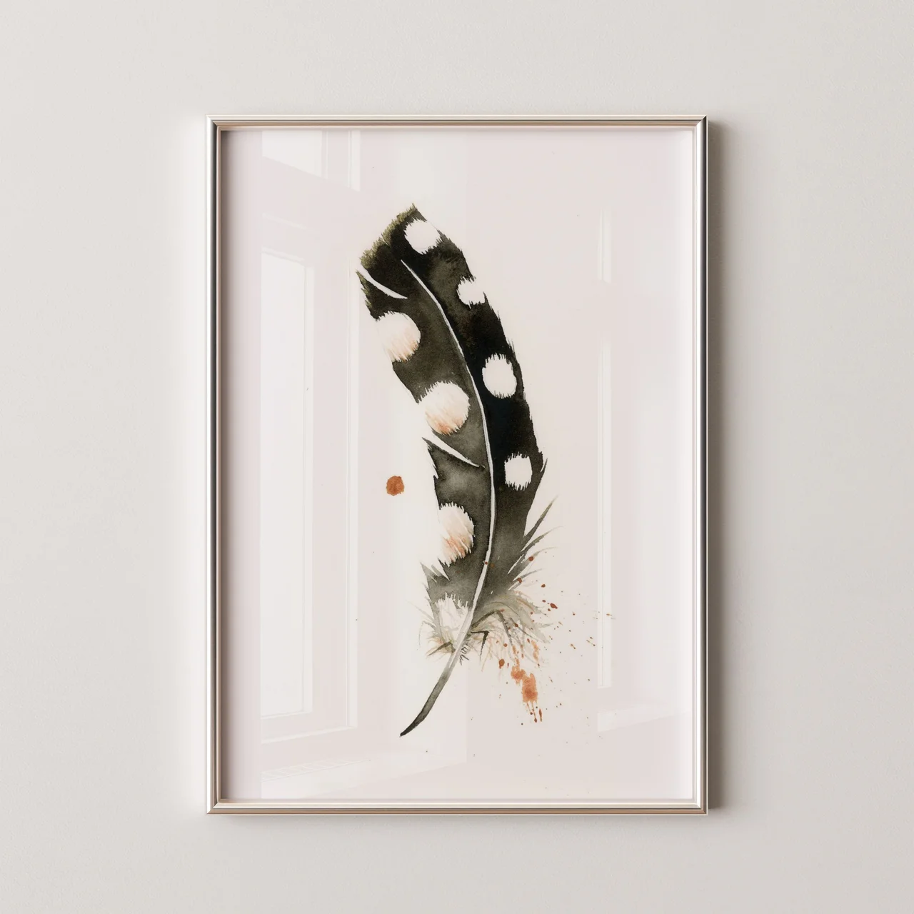 Spotted Woodpecker shown in a room setting