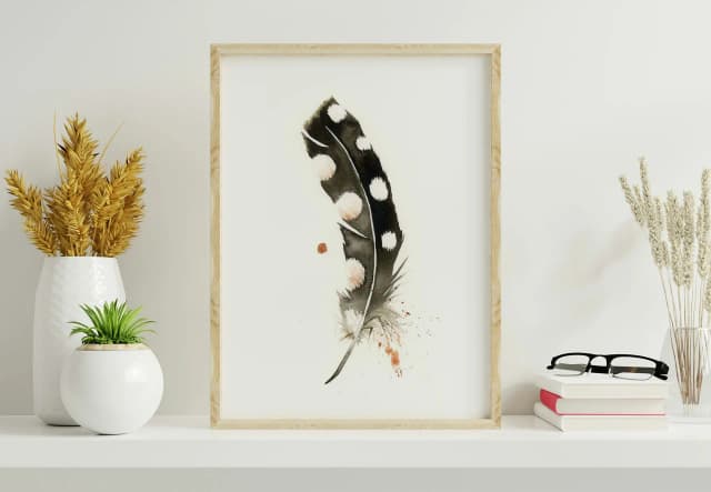 Spotted Woodpecker shown in a room setting