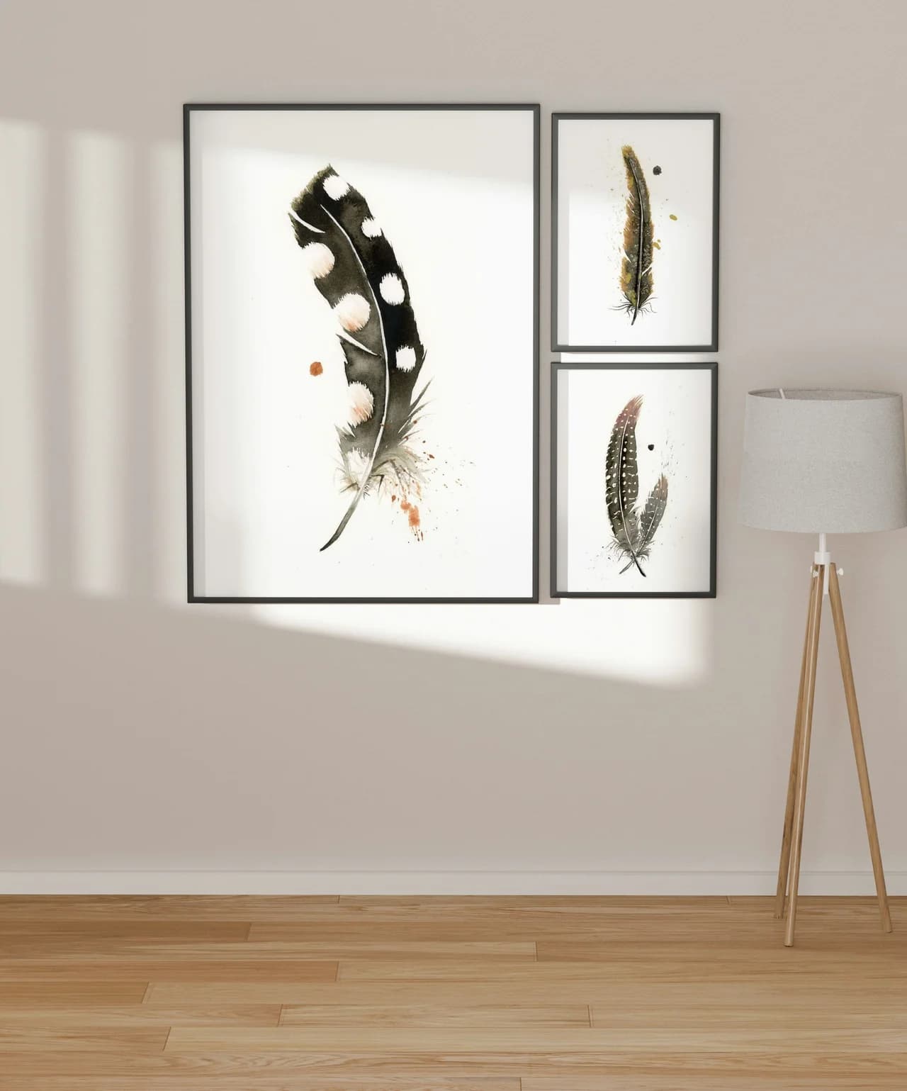 Spotted Woodpecker shown in a room setting