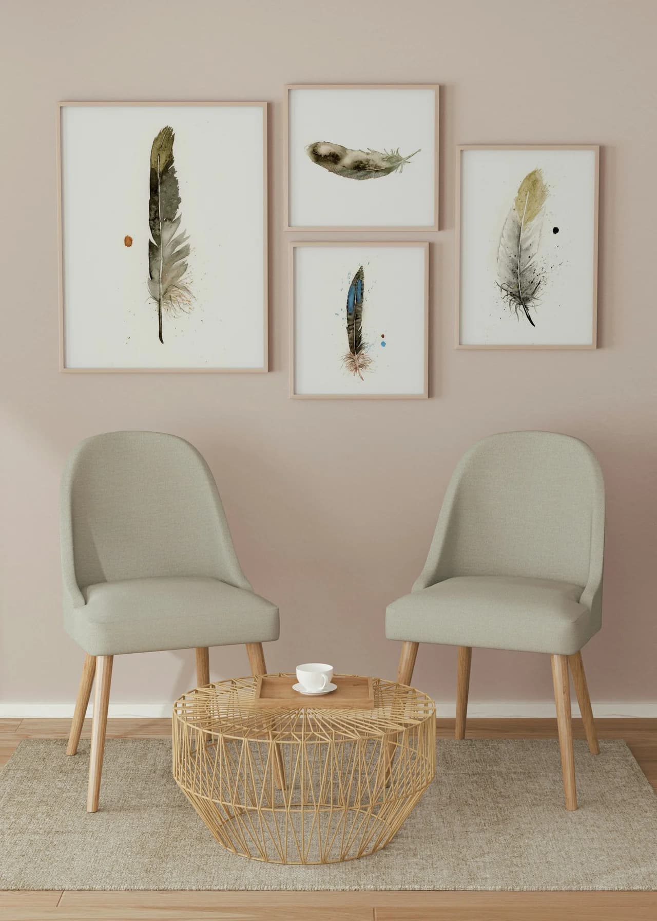 American Robin shown in a room setting