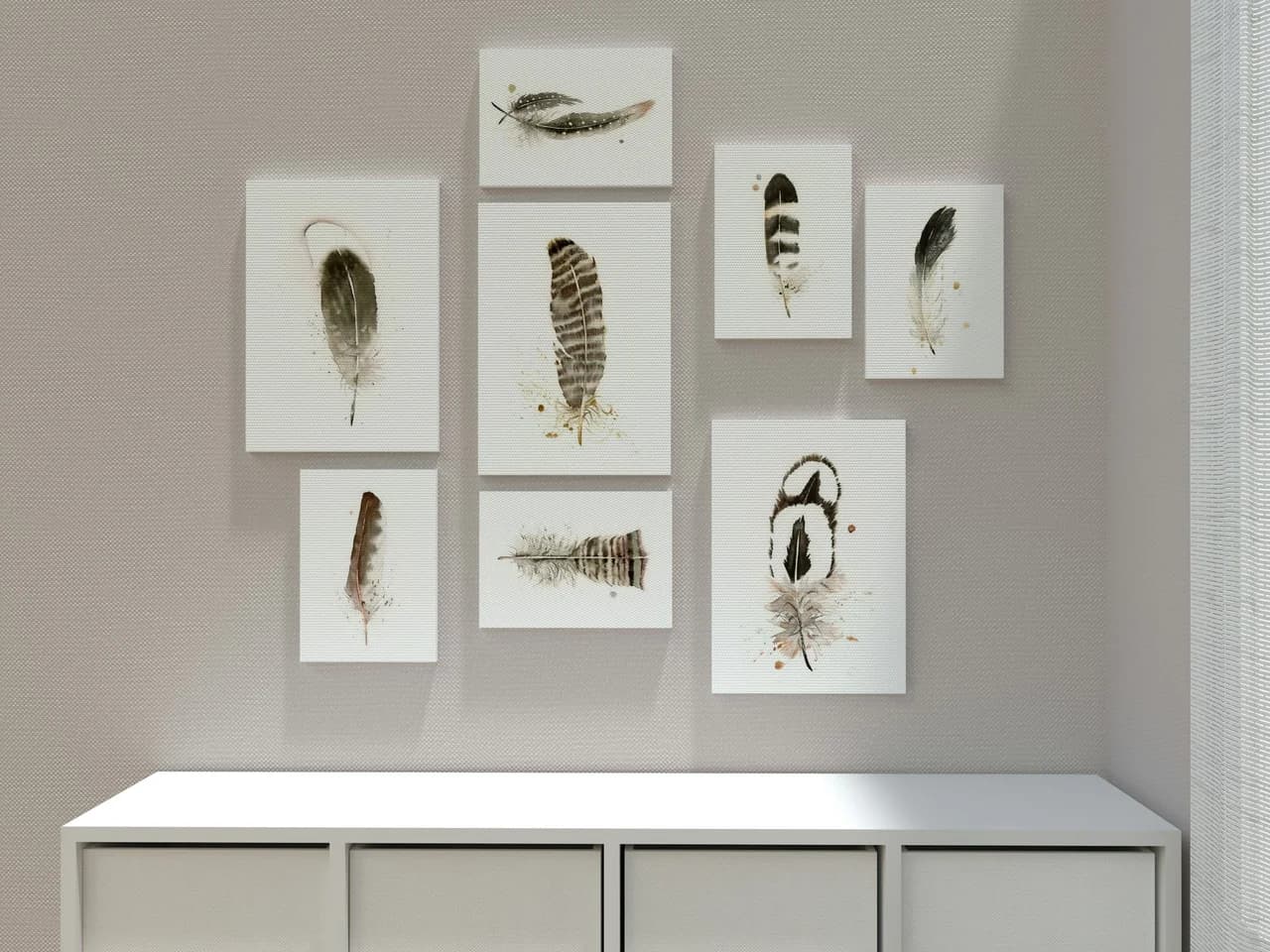 Silver Pheasant shown in a room setting