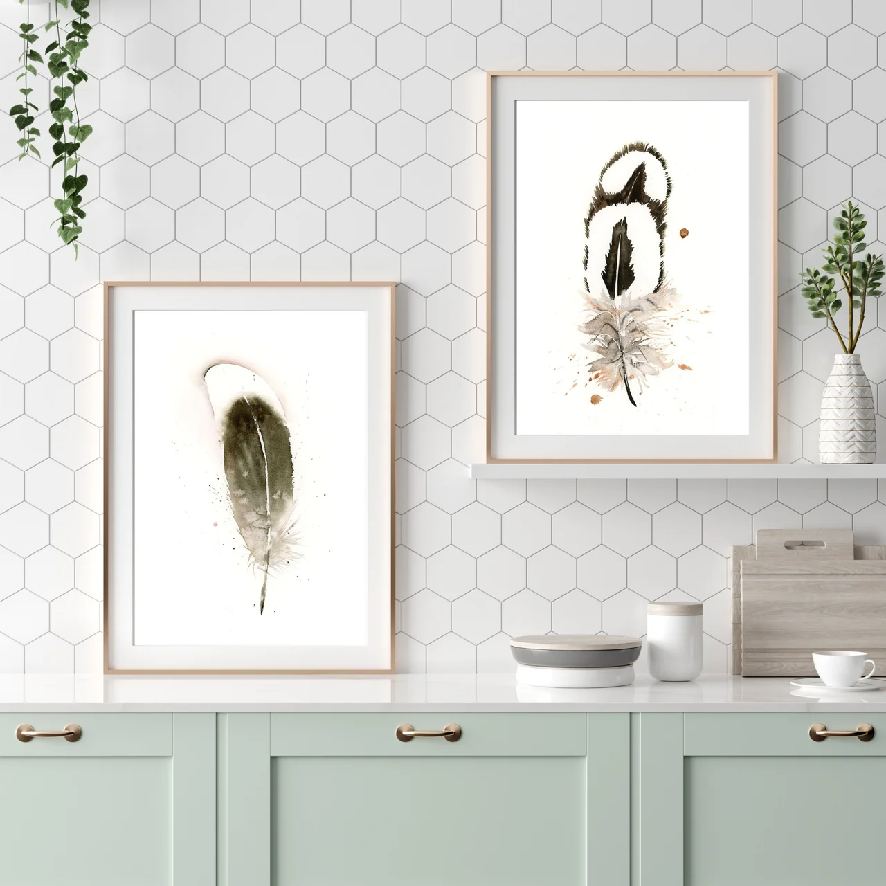 Silver Pheasant shown in a room setting