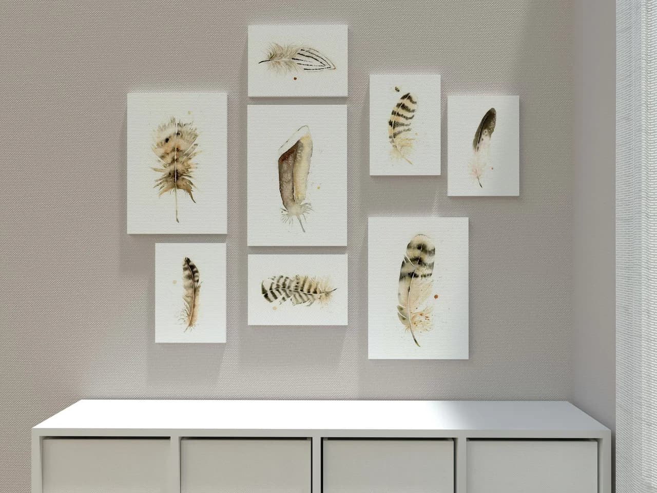 Owl shown in a room setting